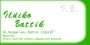 ildiko battik business card